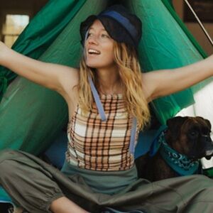 Free People Checkered Sleeveless Top